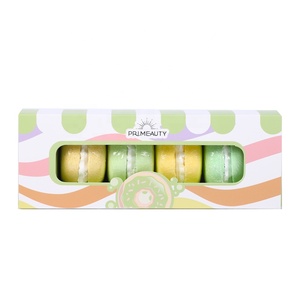 Nature Personnalisé Marque Privée Filles Bain Enveloppé À La Main Spa Mini Coloré Macaron Bain Fizzer Bombes - Product Image 2