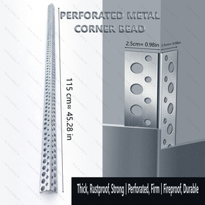 Protection d'angle flexible en L, profilé en acier perforé pour le renforcement des angles et des murs en plâtre - Product Image 6