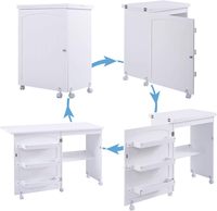Console pliante Machine à coudre domestique rouleau meubles en bois nouvelle Table pliante trois en un Table d'ordinateur