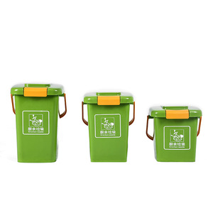 Custom Beijing Waste <b>Bin</b> Rectangular Flip Lid <b>Plastic</b> Bucket 8L 10L 15L <b>Kitchen</b> Indoor Use - Product Image 2