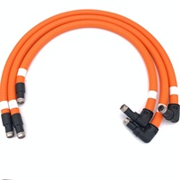 Cable de Silicona Reforzado con Blindaje Naranja para Vehículos Eléctricos, Arnés de Cableado de Alto Voltaje para Autobuses, Camiones y Motores Eléctricos