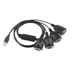 USB-RS232シリアルケーブルDB9D-Sub9ピンCOMオスマルチ4ウェイポートチャンネルFTDIFT4232コンバーターアダプター