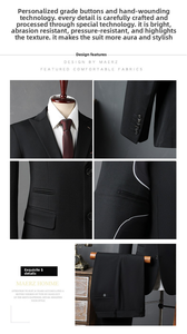 2 dos velos, traje Formal <span class=keywords><strong>de</strong></span> tres piezas <span class=keywords><strong>para</strong></span> <span class=keywords><strong>hombre</strong></span>, diseño <span class=keywords><strong>de</strong></span> dos botones con doble abertura y un solo pecho <span class=keywords><strong>para</strong></span> Bodas <span class=keywords><strong>de</strong></span> primavera y otoño, ropa <span class=keywords><strong>de</strong></span> novio - Product Image 6