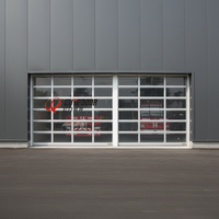 Porte automatique moderne Cutedoor QT-10 finie, avec télécommande électrique, en alliage d'aluminium, pour usage extérieur et entrepôt, résistante au vent