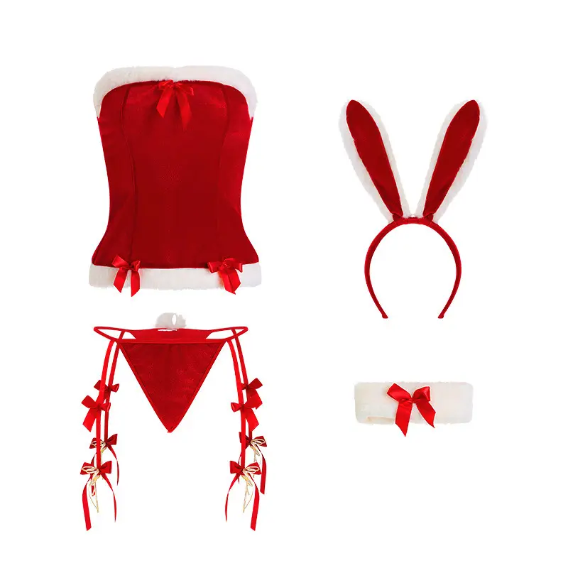 Sexy Plus Size Kleidung für Frau Hase Weihnachts kostüm Cosplay Dessous Geschenk Hot Girl Pretend Xmas Role