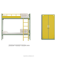 Lit superposé tout en acier, montage facile sans vis, taille personnalisée, simple, double, triple, quadruple, pour usine, école, dortoir, appartement, meubles