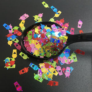 Gobelet en vrac artisanat paillettes <span class=keywords><strong>de</strong></span> noël en gros résine époxy noeud papillon forme paillettes flocons - Product Image 6