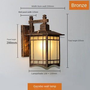 Villa Jardin Applique Cour Allée Appliques Patio Passerelle Couloir Lumière <span class=keywords><strong>Terrasse</strong></span> Paysage Monté Lanterne - Product Image 5