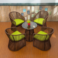 Support personnalisation Chaises modernes de jardin en rotin pour les repas d'extérieur Patio fauteuils de balcon confortables et décontractés
