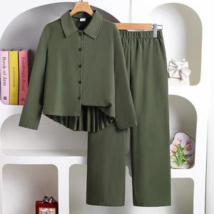 Conjunto <span class=keywords><strong>de</strong></span> Ropa para Niñas <span class=keywords><strong>de</strong></span> 8 a 12 Años, Camisa Casual <span class=keywords><strong>de</strong></span> Manga Larga con Pliegues en la Espalda y Pantalones Largos, Conjunto <span class=keywords><strong>de</strong></span> 2 Piezas, Ropa para Niños - Product Image 5