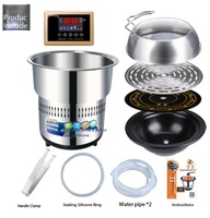 Marmite à vapeur électrique professionnelle en acier inoxydable, idéale pour l'adaptation aux tables de hot pot sur mesure