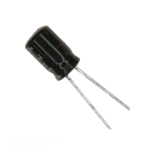 ตัวแทนจำหน่ายอย่างเป็นทางการ ตัวเก็บประจุแบบ Through Hole ECE-A1EKK4R7 4.7 uF CAP ALUM 4.7UF 20% 25V RADIAL TH - Product Image 1