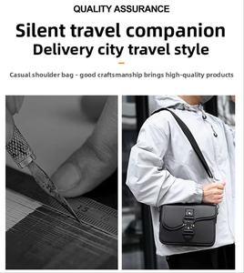 <span class=keywords><strong>Sac</strong></span> bandoulière <span class=keywords><strong>homme</strong></span> haut de gamme en PU, fermeture à bouton, étanche, résistant à l'usure, collection Printemps 2026, style simple et tendance, pour téléphone portable - Product Image 3
