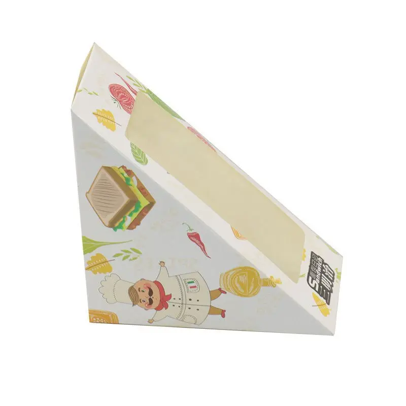 Personal isierte Kraft Sandwich Box Kraft papier Sandwiches Verpackungs box Dicker Ei Toast