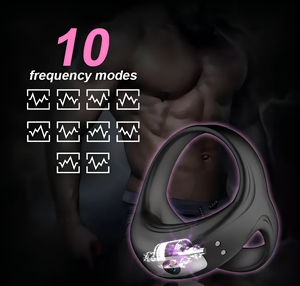 <span class=keywords><strong>Anello</strong></span> <span class=keywords><strong>Vibrante</strong></span> Triangolare per Pene con 10 Modalità, Silicone Morbido, Luce LED, Ricaricabile USB, Giocattolo Sessuale per Adulti e Coppie - Product Image 3