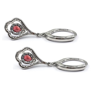 Vente en gros de boucles d'oreilles huggie unisexes en or blanc 18 carats avec pierre de couleur diamant véritable rubis, livraison rapide, délicates et charmantes, Afrique - Product Image 3