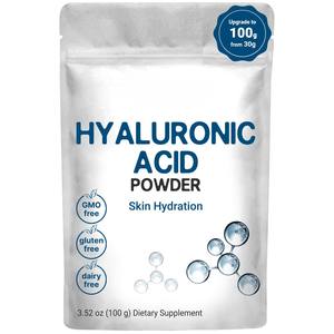 Approvisionnement d'usine HMW & LMW Poudre d'hyaluronate de sodium 99% Poudre d'acide hyaluronique avec qualité cosmétique - Product Image 4