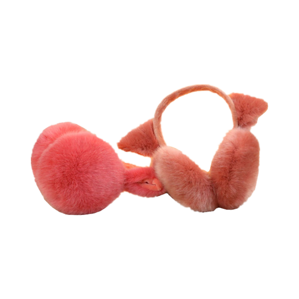 Buy In Bulk Hot Pink Earmuffs Soft Fur & Foldable Design | Alibaba.com