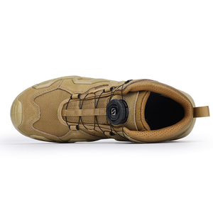 DF701 0701 Tactical <b>Hiking</b> <b>Boots</b> Tan High Top Lace Up Outdoor All Seasons Waterproof Men Suede <b>Boots</b> - Product Image 4