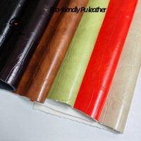 Cuir PU bicolore effet cuir huilé froissé à motif crocodile simple 1,2 mm résistant à l'abrasion pour chaussures de modèle - Vente en gros