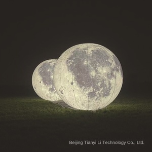 Globo de Aire Inflable Modelo Brown Beauty <span class=keywords><strong>Chen</strong></span>, Decoración Publicitaria Luminosa LED con Cambio de Color, Luna, Ocho Planetas, Júpiter, Saturno - Product Image 2