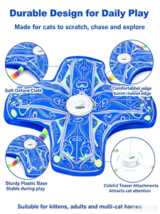 Jouet intelligent électrique en plastique pour chat, style sportif, pour jeu de <span class=keywords><strong>cache</strong></span>-<span class=keywords><strong>cache</strong></span> et chasse, idéal pour chaton, pour jeu solo - Product Image 2
