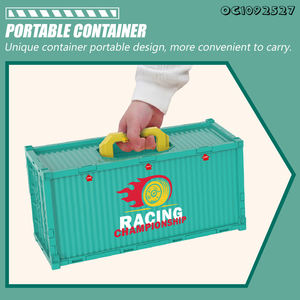 Contenedor de almacenamiento para niños, estacionamiento, coche, garaje, modelo, juguetes con 1 Uds., coche de aleación - Product Image 4