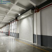Porte à enroulement industrielle en aluminium, électrique et manuelle, robuste, pour entrepôt
