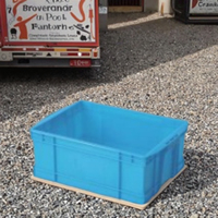 Caisse de rangement et de transport solide en plastique HDPE 465-220, couleur et logo personnalisés, pour fruits et légumes