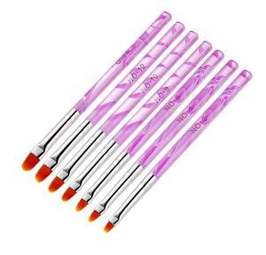 Pinceau professionnel pour nail art en nylon pour ongles en acrylique, gel UV, peinture et construction – Outil de manucure pour salon - Product Image 5