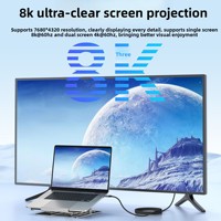 Elbow VR Typ-C zu Typ-C USB 3.2 20Gbps Dual-Head 8K Bildschirmprojektionskabel für Mobile Spiele 5m