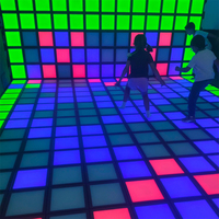 Projecteur activé capteur machine plancher mobile saut rythme mouvement projet interactif mur LED jeu de sol