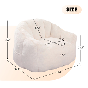 Custom Modern Velvet Oversized Bean Bag <b>Sofa</b> Chair with Adjustable Height for Living Room & Bedroom Use - Product Image 2