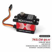 Servomoteur numérique sans noyau XQ-POWER XQ-S2010D 7KG pour avion RC, engrenages en acier inoxydable, étanche, 8.4V, pour hélicoptère RC OEM