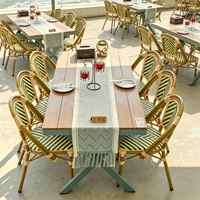 Tables et chaises de restaurant d'extérieur commerciales pour maisons d'hôtes, jardins, restaurants en plein air, barbecues, salons de thé et cafés - Conception en PVC