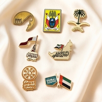 Épingles en émail doux personnalisées, ensemble de drapeaux nationaux du Moyen-Orient, Émirats arabes unis, Dubaï, Qatar, pour souvenir et cadeau promotionnel