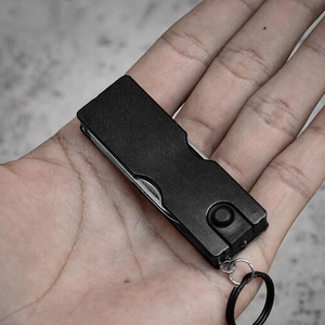 Portachiavi Multifunzione con Attrezzi per Riparazione Biciclette, Tagliaunghie e Mini Coltello Tascabile, Accessorio Nero per Mountain <span class=keywords><strong>Bike</strong></span> - Product Image 3