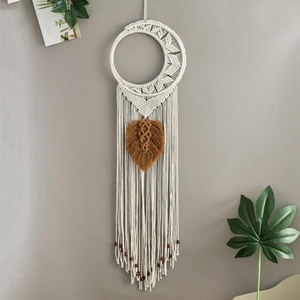<span class=keywords><strong>Atrapasueños</strong></span> tejido bohemio de Luna hueca colgante decoración del hogar boda Regalo de Cumpleaños hecho a mano estilo Art Deco ecológico - Product Image 5