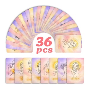 Cartes de motivation personnalisées pour femmes, dégradé rose-violet, 36 cartes en papier, pour couple, transfrontalières, pour <span class=keywords><strong>la</strong></span> guérison et l'affirmation de soi - Product Image 2