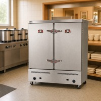 Armoire vapeur à gaz RTK à chauffage rapide, 12 plateaux, corps en acier inoxydable, pour la cuisson de grands volumes de nourriture lors de banquets