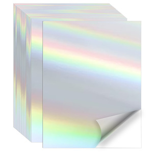 Autocollant en vinyle holographique imperméable imprimable - <span class=keywords><strong>Feuilles</strong></span> irisées <span class=keywords><strong>autocollantes</strong></span> pour imprimantes à jet d'encre - Product Image 1