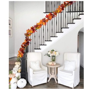 Guirlande de feuilles d'érable d'automne Xingfei, 6 pieds, feuilles artificielles pour Thanksgiving, Halloween, mariage, décoration de la maison, décoration de cheminée - Product Image 3