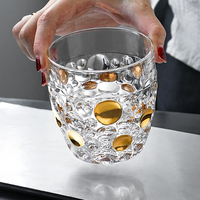 Gobelet en verre coloré peint à la main 350 ml, épaissi et résistant à la chaleur, pour jus, lait, thé, usage domestique, bureau, café
