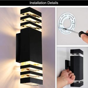 Venta al por Mayor de Lámparas de Pared LED Modernas para el Hogar, Lámpara de Exterior Cilíndrica Impermeable para Hotel o Villa - Product Image 4