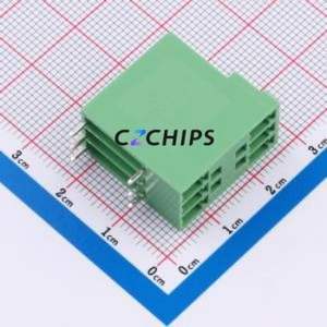 JL15EDGRH-38106G01 Plug-in Terminal Block Bent Lead Through Hole,P=3.81mm Board-to-Board / Socket - Closed 2x3P 3.81mm Green - Product Image 1