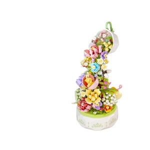 611050 Boîte à musique en plastique ABS, thème Fleur et Thé, jouet de construction, cadeau Saint-Valentin, unisexe, assemblage de puzzle - Product Image 5