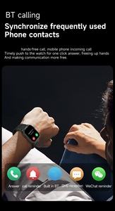 Montre connectée DODOBIT P5 avec écran IPS de 1,91 pouce, lampe de poche LED, étanche IP67, moniteur de fréquence cardiaque, tracker de fitness, unisexe - Product Image 3