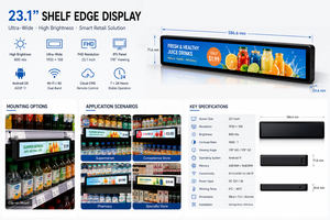 23.1 Inch Long Screen Fhd Ultra-Wide Stretched Led Advertising Smart Wifi Lcd <b>Shelf</b> <b>Bar</b> Display Wide LCD CD231F3Z-001 High Brigh - Product Image 6