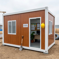 Bureau modulaire insonorisé maison préfabriquée pour le bureau de chantier de construction avec cadre en acier durable