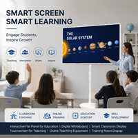 Televisor Inteligente Portátil de 32 Pulgadas con Ruedas, Pantalla Táctil Interactiva Android para la Colaboración en Salas de Reuniones